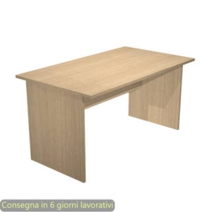 Scrivania piano rovere 120x80xH.72 cm gamba a pannello in melaminico in tinta linea Presto Artexport - 004PAN/C