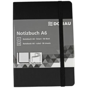 Taccuini Donau 95 ff righe A6 nero 1346101-01