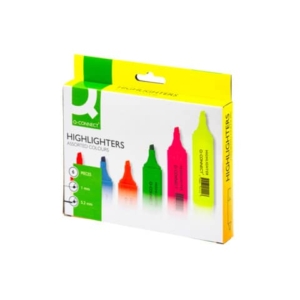 Evidenziatori Q-Connect 1,5-5 mm assortiti astuccio da 6 colori - KF01909
