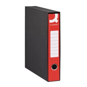 Registratore protocollo con custodia Q-Connect dorso 5 cm - 28,5x34,3 cm - rosso RQ-CON-P5RO