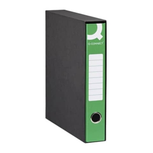 Registratore protocollo con custodia Q-Connect dorso 5 cm - 28,5x34,3 cm - verde scuro - RQ-CON-P5VE