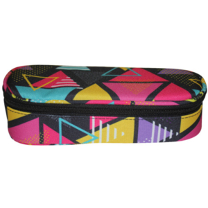 Astuccio ovalino small con cerniera Donau 21x5,5x10,5 cm - motivo geometrico colorato - 322131082