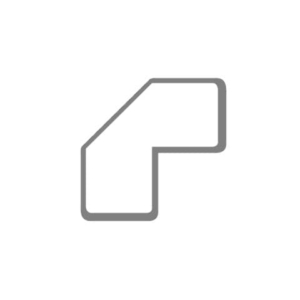 Sticker per pavimenti a L - 10x5 cm - Tarifold bianco conf. 10 pz - B197202