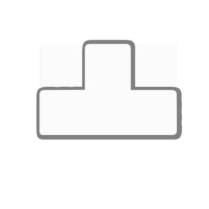 Sticker per pavimenti a T - 15x5 cm - Tarifold bianco conf. 10 pz - B197302