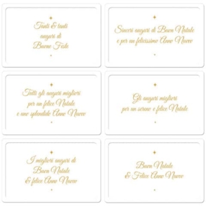 Biglietti Natalizi in vassoio - 9x14 cm conf. 6 pezzi Biembi bianco BBE202C72