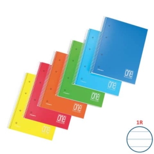 Quaderno spiralato Maxi One Color copertina in PPL - 80+1 ff A5 - 1R 2939