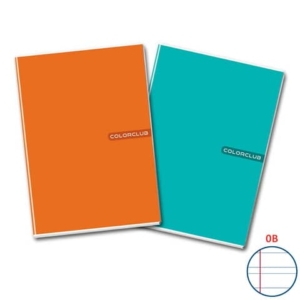 Maxi quaderno Colorclub A4 a righe B con margini - copertina 200 gr/mq - 20+1 ff 80 gr/mq - 5710