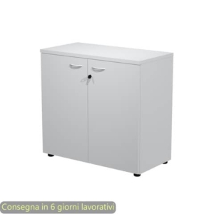 Armadio basso ante battenti con serratura 2898 90x46xH.85 cm Artexport grigio - AR/MB+AB/9