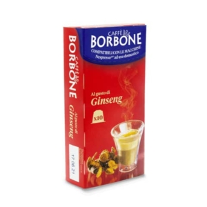 Capsule di preparato solubile per caffè al latte e ginseng 6,5 gr compatibili Borbone Nespresso 10 pz - RESGINSEN6X10