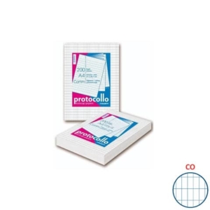 Fogli protocollo Blasetti A4 60 g/m² - rigatura commerciale - senza margini - risma da 200 fogli - 1285