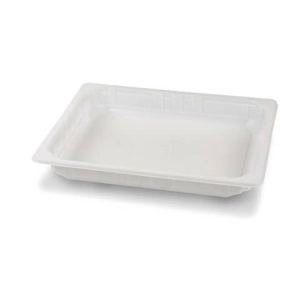 Vassoio gastronomia in PP bianco - 2500 ml - 65g - conf. 65 pz Prof 320x265x40mm 30421