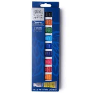 Set tubetti acquerello Cotman Winsor&Newton- colori assortiti Conf. 10x5 ml  - 0390664