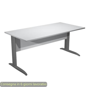 Scrivania piano girgio 160x80xH.72 cm gamba a L in metallo antracite opaco linea Presto Artexport - 003K2/9/AF