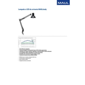 Lampada a LED da scrivania Study Maul nero Z800113