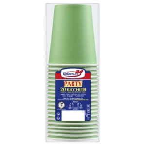 Bicchieri carta WD 250 ml conf. 20 pz Dopla Green verde 42191