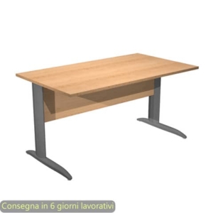 Scrivania piano faggio 140x80xH.72 cm gamba a L in metallo antracite opaco linea Presto Artexport - 002K2/6/AF