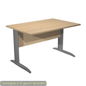 Scrivania piano rovere 120x80xH.72 cm gamba a L in metallo antracite opaco linea Presto Artexport - 004K2/C/AF