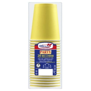 Bicchieri carta WD 250 ml conf. 20 pz Dopla Green giallo 42189