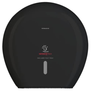 Dispenser antibatterico per carta igienica Maxi Jumbo Defend Tech - 34,5x34,5x14,8 cm Papernet nero - 417205