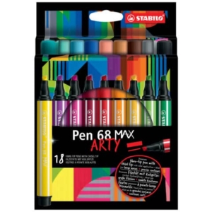 Pennarello Stabilo Pen 68 Max punta scalpello - conf. 18 pezzi - 768/18-21