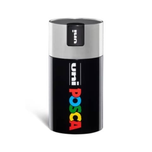 Gift Box marcatore a tempera punta media colori assortiti Uni Posca tappo barattolo argento - M 84008608