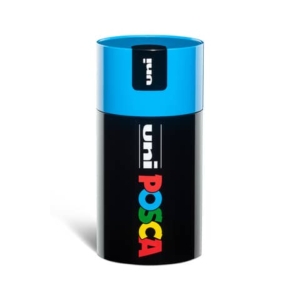 Gift Box marcatore a tempera punta media colori assortiti Uni Posca tappo barattolo azzurro - M 84008639