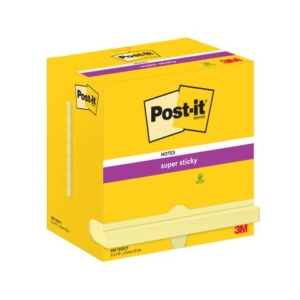 Foglietti riposizionabili Super Sticky Notes Post-it® Giallo Canary 76x127 mm - 12 blocchetti da 90 ff - 655-12SSCY