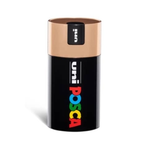 Gift Box marcatore a tempera punta media colori assortiti Uni Posca tappo barattolo bronzo - M 84008691