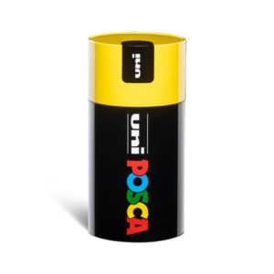 Gift Box marcatore a tempera punta media colori assortiti Uni Posca tappo barattolo giallo - M 84008660