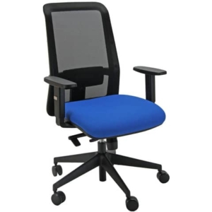 Sedia operativa girevole con schienale in rete PPL serie ECO synchro Jet Unisit blu - JEA/BR1/EB BLU