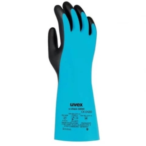 Guanti protettivi U-Chem 3200 in nylon - rischi chimici - blu/nero Uvex TG. 8 6097208