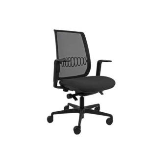 Sedia semidirezionale ergonomica rivestimento ignifugo synchro Aida Unisit nero - ADXPRO/BRF/IN