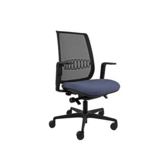 Sedia semidirezionale ergonomica rivestimento ignifugo synchro Aida Unisit blu - ADXPRO/BRF/IB