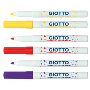 Pennarelli Giotto Turbo Maxi in conf. da 6 colori glitterati assortiti F426600
