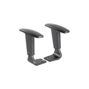 Coppia di braccioli regolabili neri con pad morbido per sedute Seditaly forma a T squadrata - BR28DX+SX01S