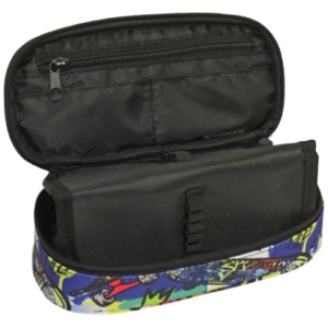 Astuccio ovalino small con cerniera Donau 21x5,5x10,5 cm - motivo Skater colorato - 322131084