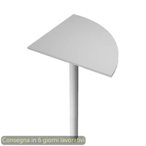 Raccordo angolare 90° con gamba grigio alluminio per scrivanie Artexport Presto 80x80xH.69,5 cm grigio - 313-11_9