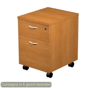 Cassettiera con ruote Artexport Presto 1 cassetto + 1 classificatore - smontata 41,8x52x59,5 cm noce chiaro - 60022/4