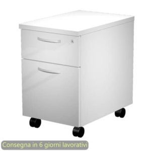 Cassettiera Flex 1 cassetto con serratura + 1 classificatore - 44x60xH.60 cm con ruote Artexport bianco