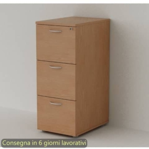 Mobile classificatore per cartelle sospese 3 cassetti + 1 serratura 49x55xH.107,2 cm Artexport noce chiaro