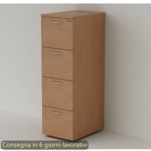 Mobile classificatore per cartelle sospese 4 cassetti + 1 serratura 49x55xH.141,2 cm Artexport noce chiaro