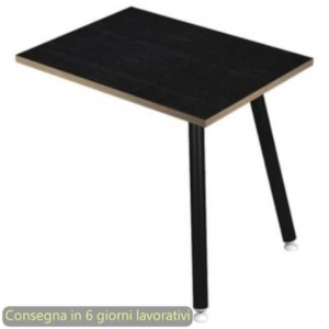 Allungo reversibile per scrivanie Skinny Metal 60x80xH.74,4 cm gambe met. nere Artexport piano nero - 6417-DJA-8C-AQ