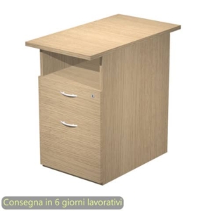 Cassettiera con ruote Artexport Presto 1 cassetto + 1 classificatore - smontata 41,8x52x59,5 cm rovere - 60022/C