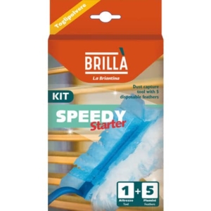 Catturapolvere con manico Speedy Started Brillà 1 manico + 5 piumini ATT02522A