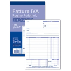 Blocco fatture per registro forfettario O.C.L. 14x21 cm - 50x2 copie autoricalcanti - 0186