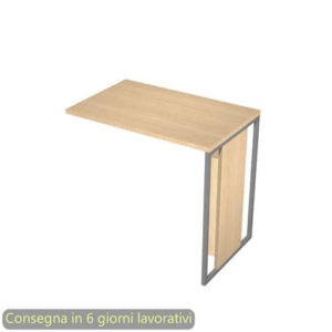 Allungo 80x50xH.74,4 cm destro/sinistro gamba metallo antracite Blade Artexport piano rovere - 471-C-AF