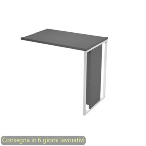 Allungo 80x50xH.74,4 cm destro/sinistro gamba metallo bianca Blade Artexport piano antracite - 471-T-AN