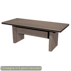 Scrivania direzionale piano noce toscano 210x90xH.75 cm gamba a pannello in melaminico Giunone Artexport - 352/N