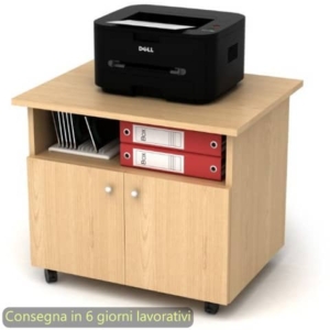 Mobile porta stampante su ruote 68x53xH.60 cm Artexport noce chiaro CD-621/4