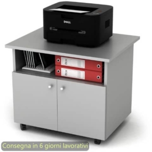 Mobile porta stampante su ruote 68x53xH.60 cm Artexport grigio CD-621/9